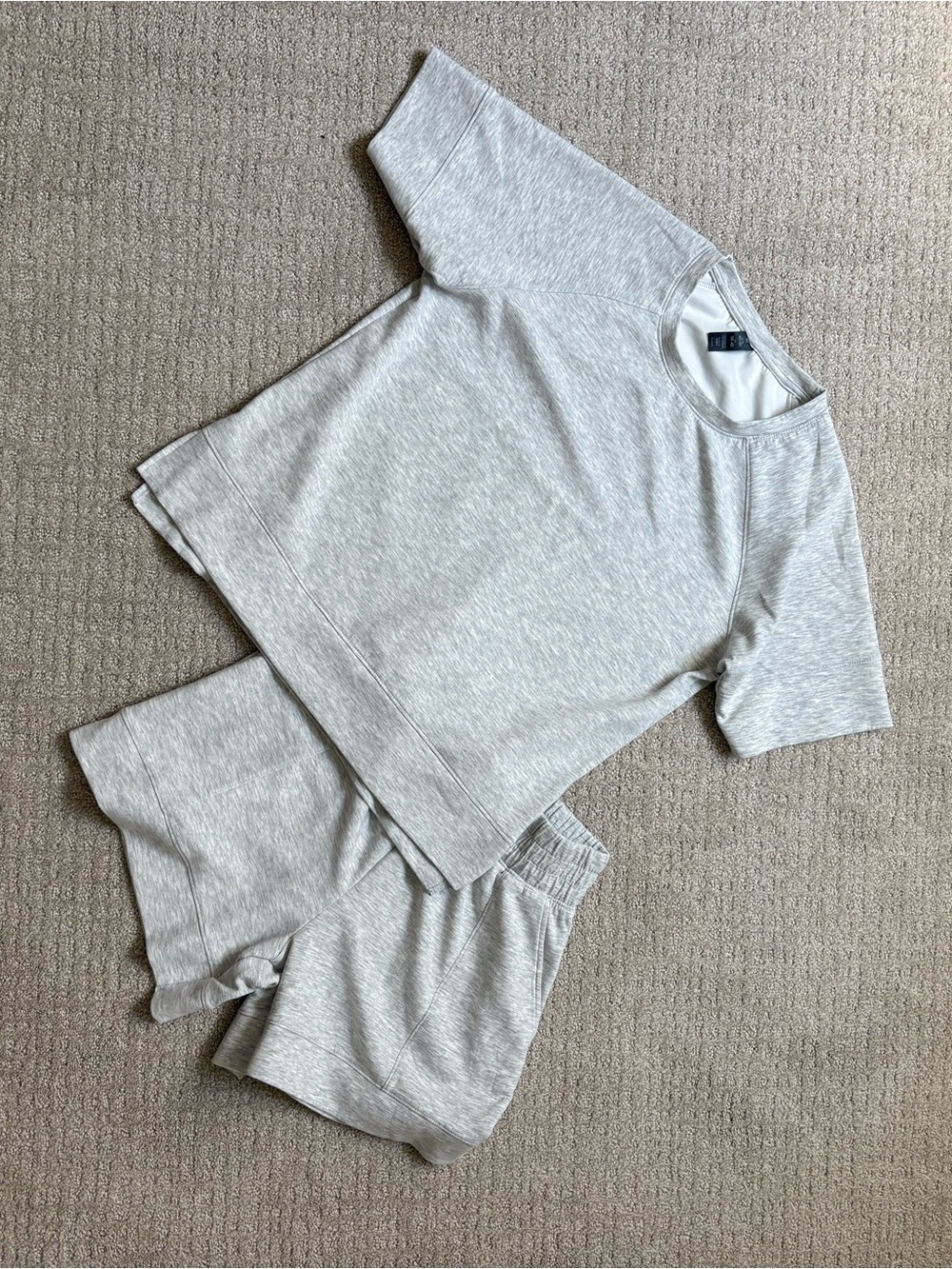 Short Sleeve Matching Set - Light Gray - Medium